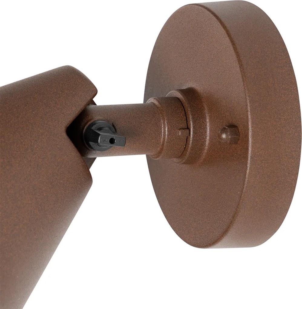 Moderné vonkajšie nástenné svietidlo hrdzavo hnedé IP44 nastaviteľné - Ciara