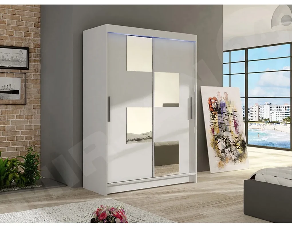 Skriňa Ada III, Farby: sonoma, Osvetlenie: osvetlenie LED RGB - farebné