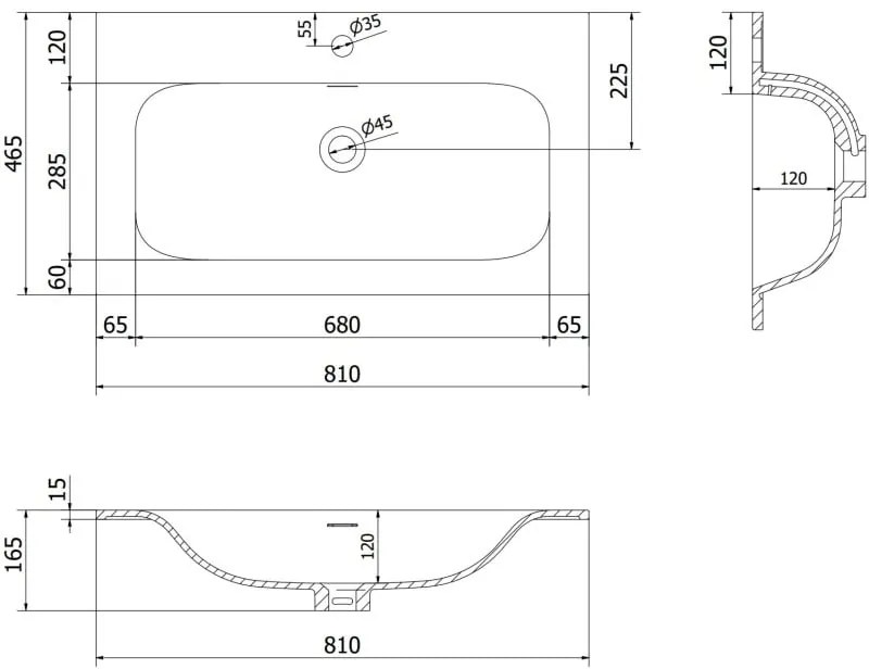 Mexen Rivel, kúpeľňová skrinka 80 cm s umývadlom Vela, 1 zásuvka, drážkovaná, biela matná, 91A20-08047-1-BF01-W23M01