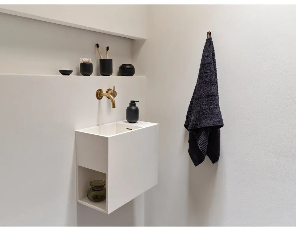 Čierna betónová WC kefa Sensu – Zone