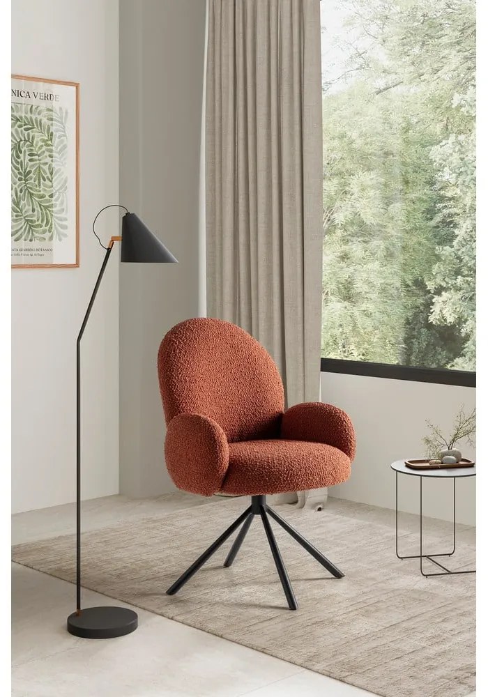 Kreslo v tehlovej farbe Dario – Marckeric