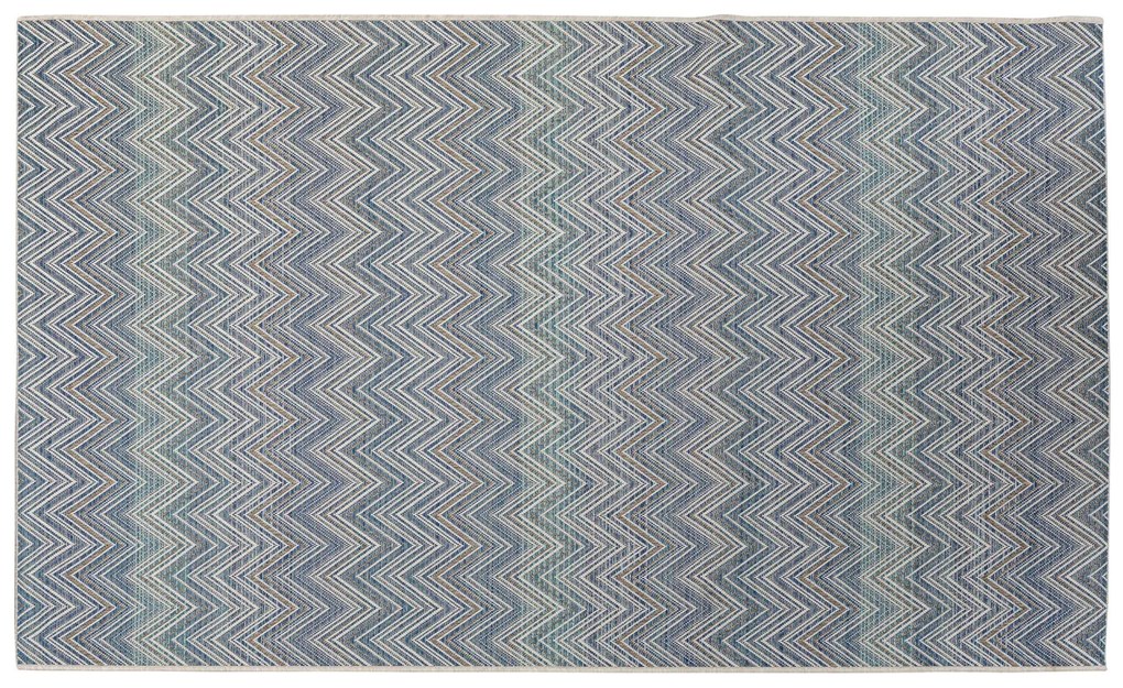 Zigzag outdoorový koberec 230x330 cm modrý