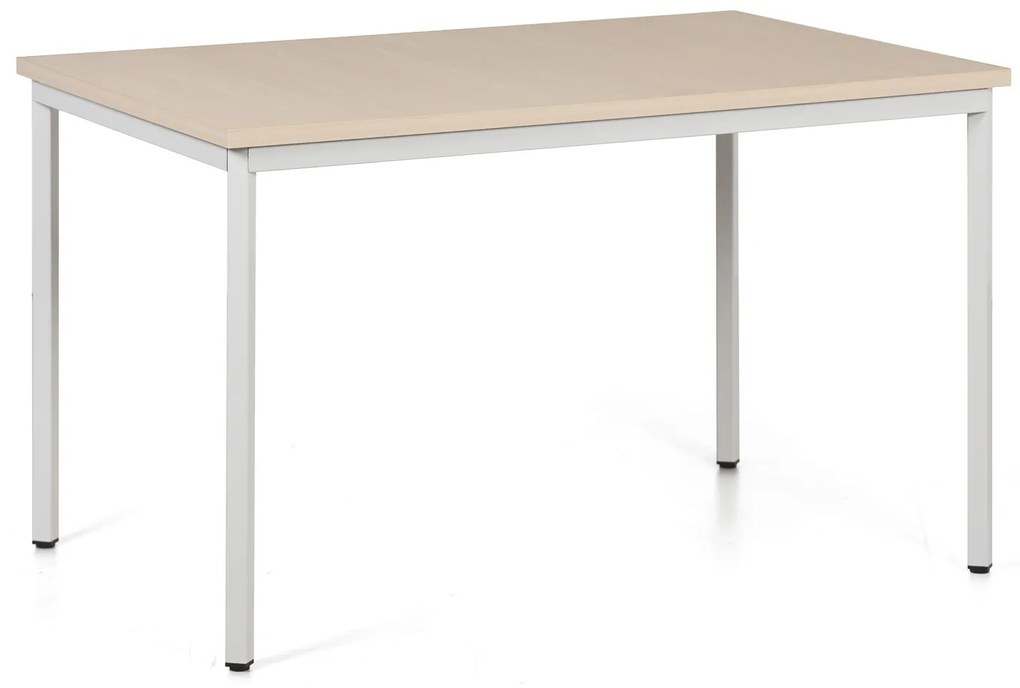 Jedálenský stôl TRIVIA, sivá podnož, 120x80 cm, breza