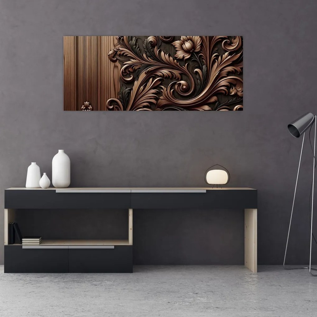 Obraz - Vzor z dreva (120x50 cm)