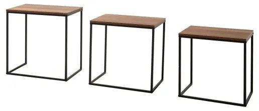 SADA 3x Konferenčný stolík hnedá