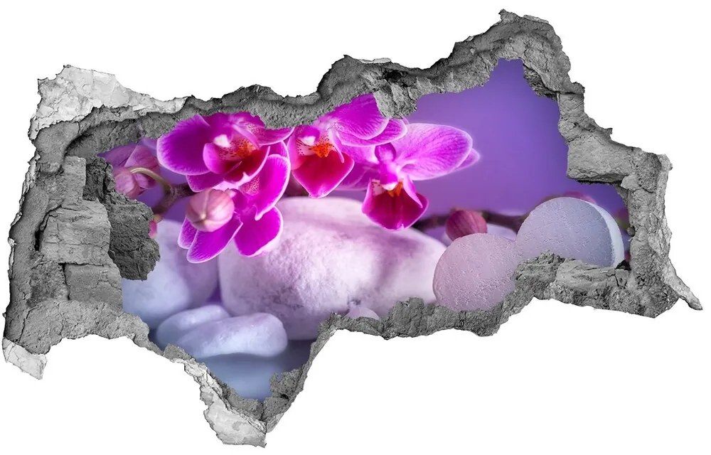 Samolepiaca diera na stenu Orchidea a srdce nd-b-82482729