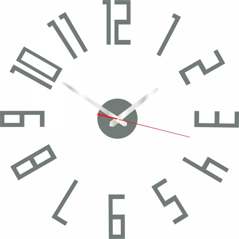 Nástenné hodiny Quartz, nalepovacie dekorácie, 3D zrkadlové nálepky Xmomo X0018-Wall clock HEU-
