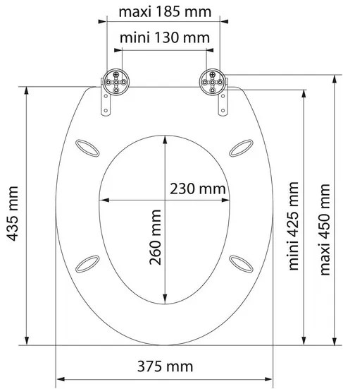 Schütte WC doska s pomalým spúšťaním (kvapky) (100335885)
