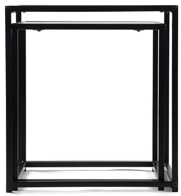 Noela Sada odkladacích stolíkov v dekore čierneho mramoru DUETTA 38,35