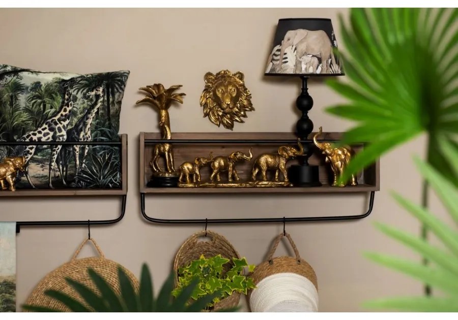 Čierno biela dekor lampa JUNGLE