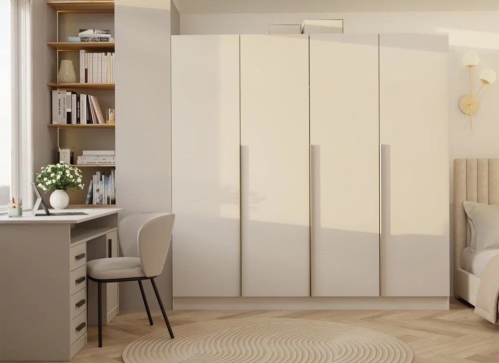 Šatníková skriňa SENSO 4D 200 cm kašmírová