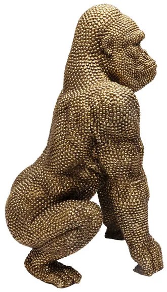Gorilla dekorácia zlatá 80 cm