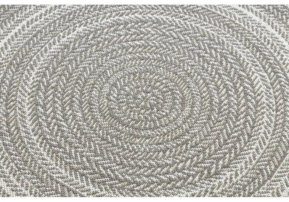 Kusový koberec Boho béžový kruh 120cm