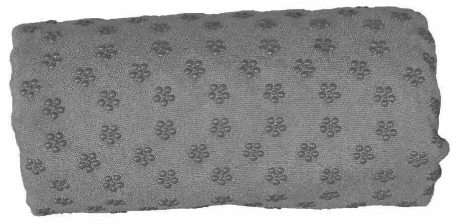 Protišmykový uterák na jogu s prenosnou taškou navyše- sivý