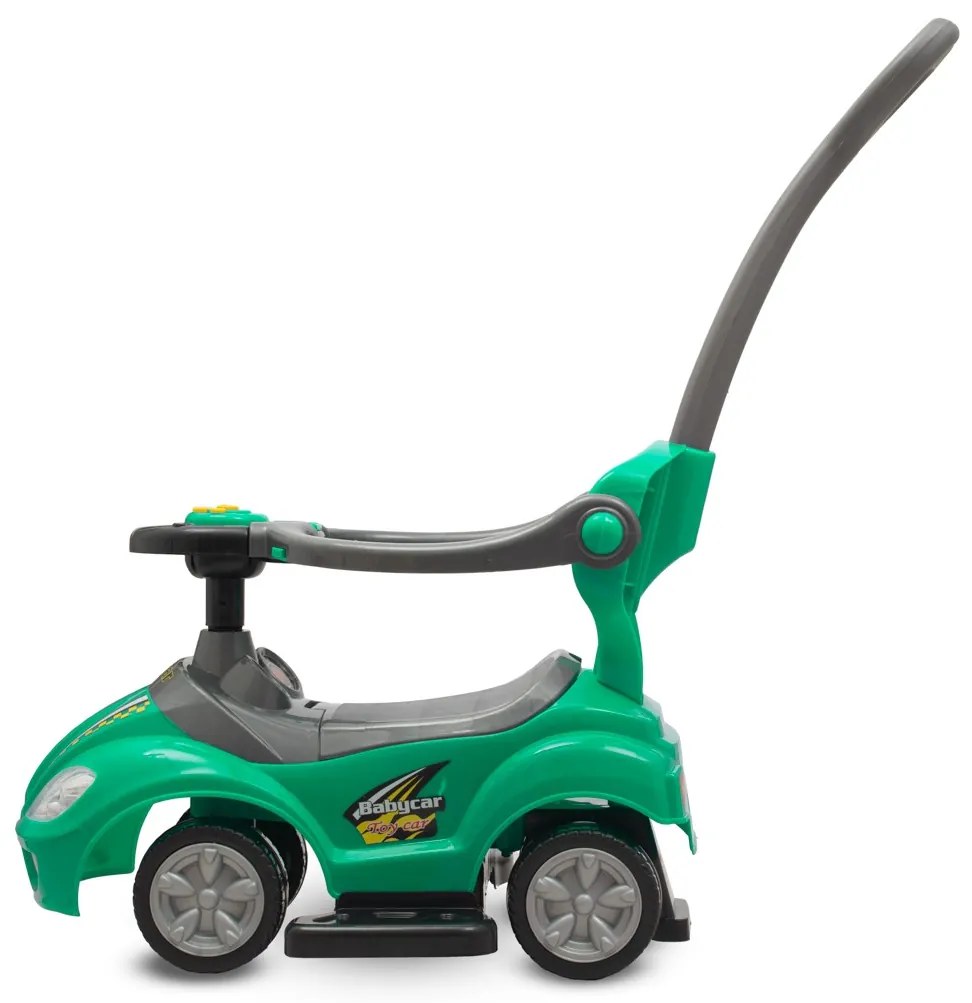 Detské odrážadlo s vodiacou tyčou 3v1 Baby Mix Mega Car zelené