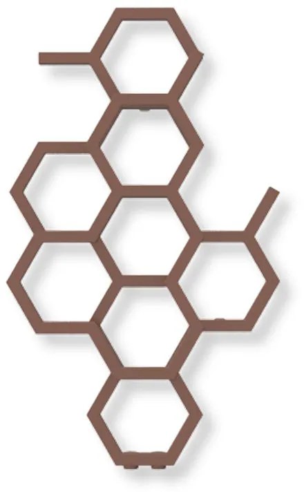 Terma Hex 821x486 vodný radiátor Bright Copper ZX