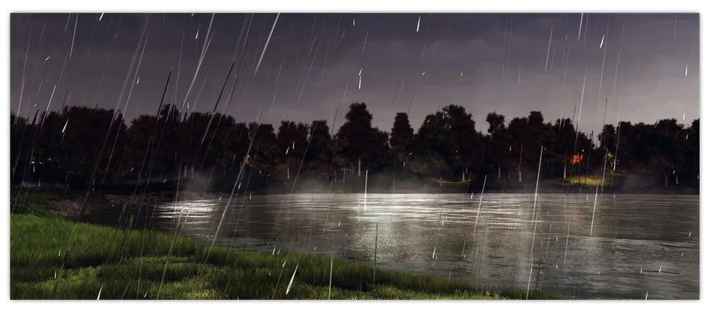 Obraz - Daždivý večer (120x50 cm)