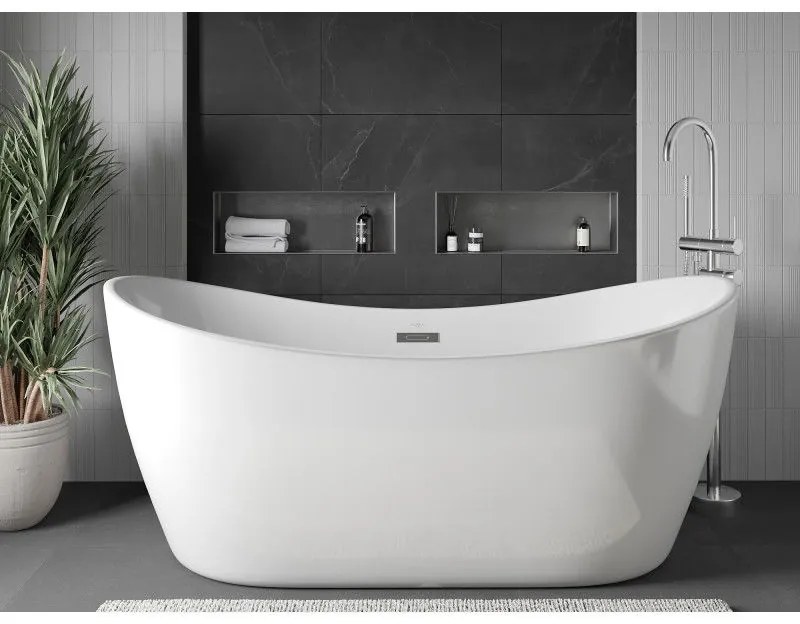 Mexen X-Wall-NR, polička na zapustenie pod obklad bez goliera 60 x 20 cm, oceľová, 1911602010