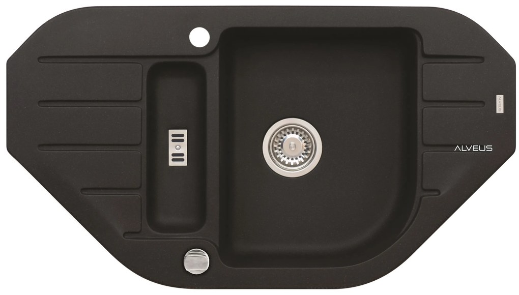 ALVEUS CZ NIAGARA 60 G- 91 černá (900x500mm)+ pop- up sifon