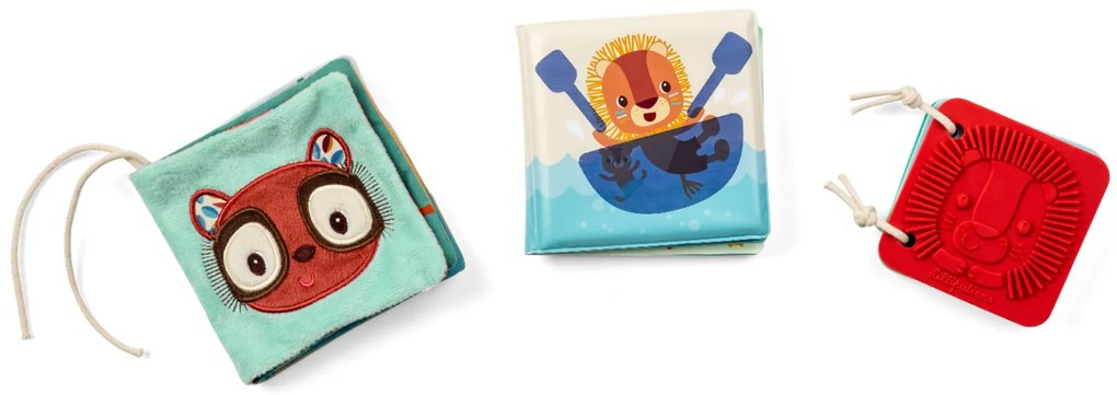 Lilliputiens – súprava 3 senzorických knižiek – lev Jack