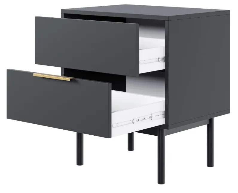 Nočný stolík Viva 54 cm čierny