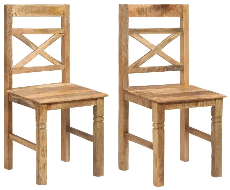 vidaXL Jedálenské stoličky z mangového dreva 2 ks
