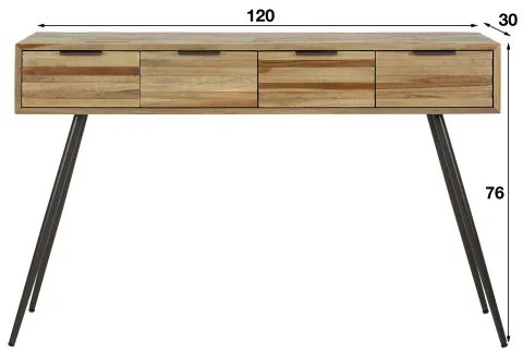 Toaletný stolík/Konzola Teca 27-13 Teak drevo - Komfort-nábytok