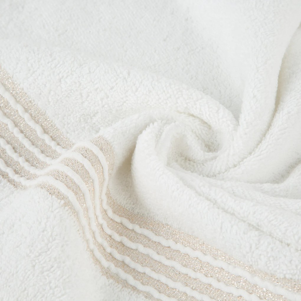 BAVLNENÝ UTERÁK LILA 50X90 CM BIELA