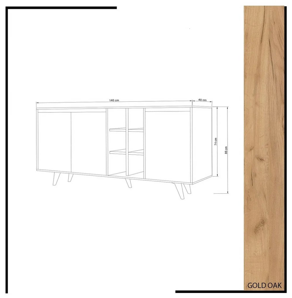 Skrinka Prava Oak and White