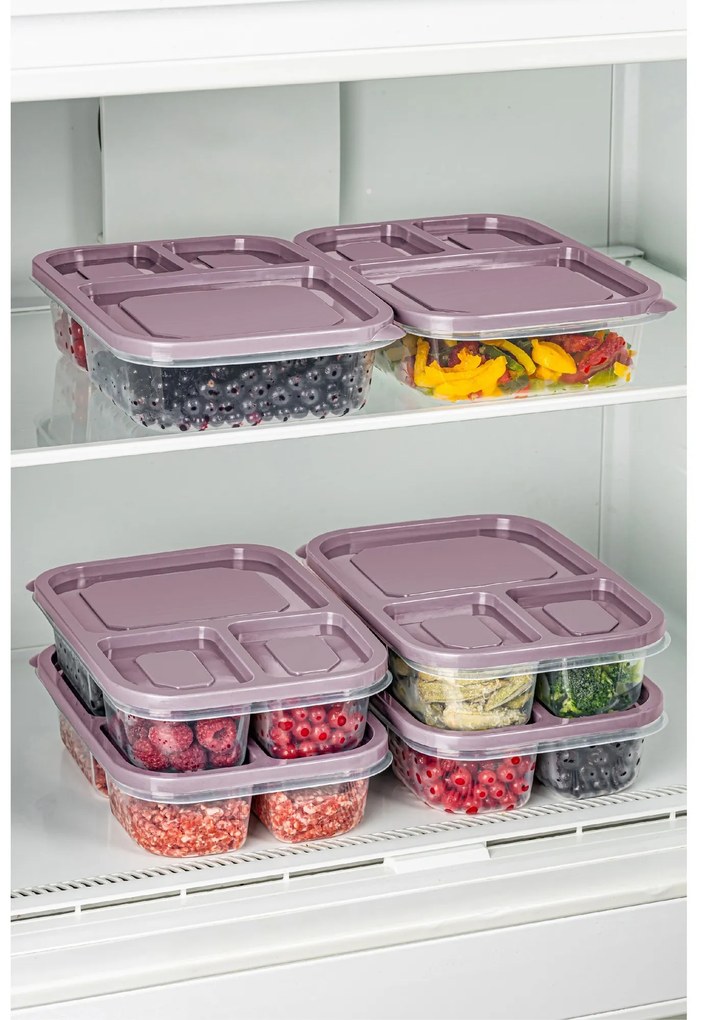 Súprava 6 ks kuchynských nádob LUY ružová