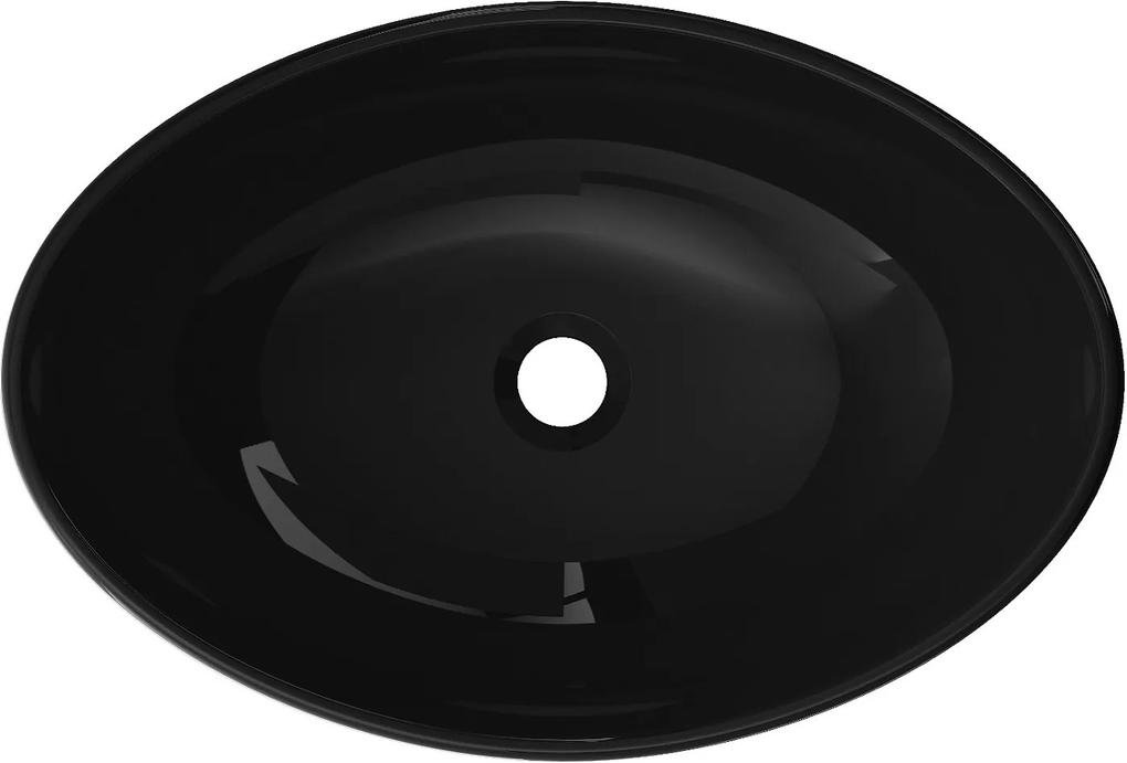 Mexen Sonia, sklenené umývadlo na dosku 54 x 37 x 17 cm, čierna, 24145470