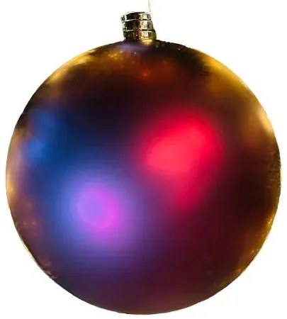 DECOLED Vianočné ozdoby - sada plastových guliek 24 ks, d.6 cm, bordová, 12x matná, 12x lesklá