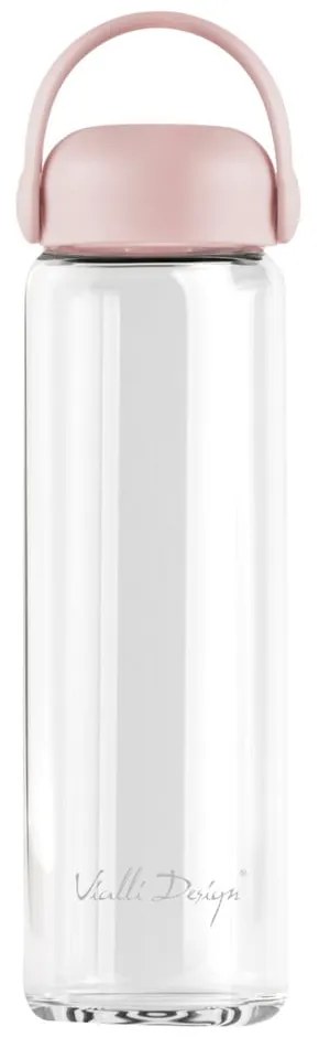 Ružová sklenená fľaša 540 ml Fuori – Vialli Design