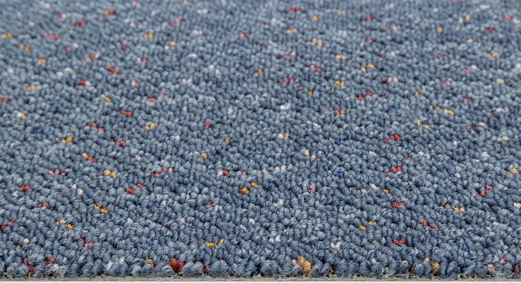 Betap, Metrážny koberec Virtuose 84, na mieru, šíře 4m, modrá, filc, chodba / predsieň