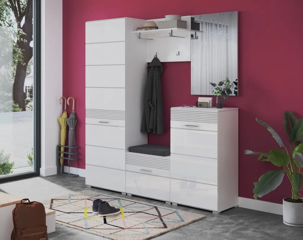 Predsieňová skriňa s policami Linus