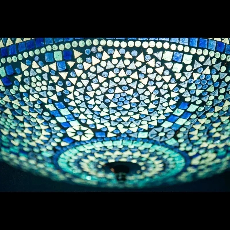 Mozaika stropnica turecká lampa Melon ASTER Ø50 cm
