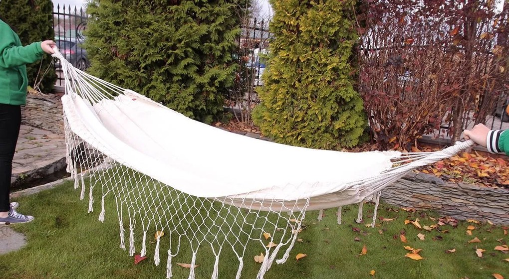 Bestent Záhradná hojdacia sieť Beige Monaco Summer pre 2 osoby
