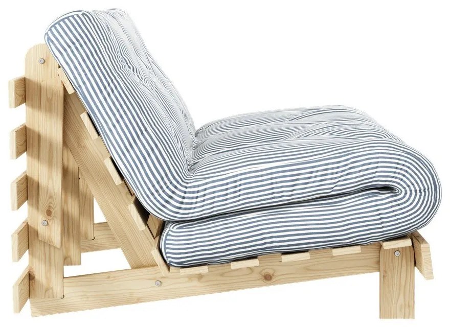 Biela/svetlo modrá rozkladacia pohovka 140 cm Roots - Karup Design