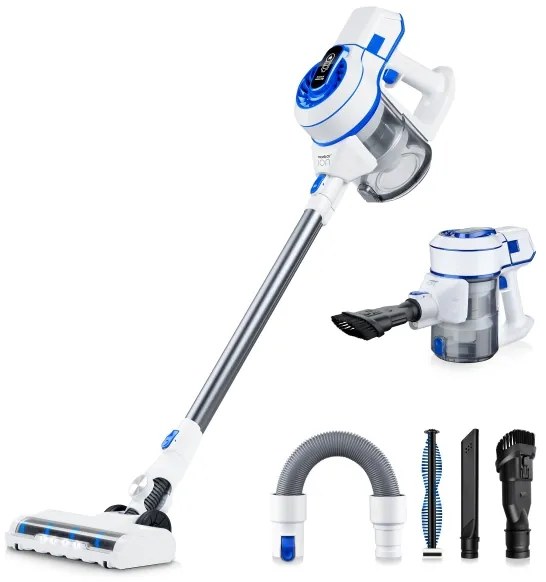 Niceboy ION Hurricane H5- Bezdrôtový tyčový vysávač 2v1 150W/2200 mAh biela/modrá
