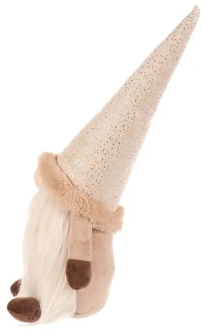 Vianočná dekorácia Škriatok stojaci, v. 32 cm, béžová/hnedá, 32 cm