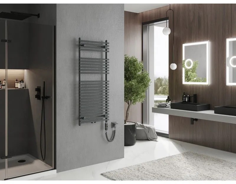 Mexen Sol, elektrické vykurovacie teleso 1200x500 mm + vykurovacia tyč 600 W, antracitová, W125-1200-500-2600-66