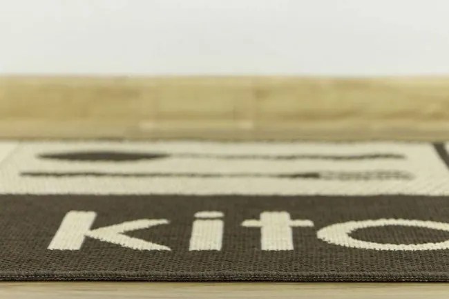 Protišmykový kuchynský koberec/ behúň Flex 19053/19 hnedý