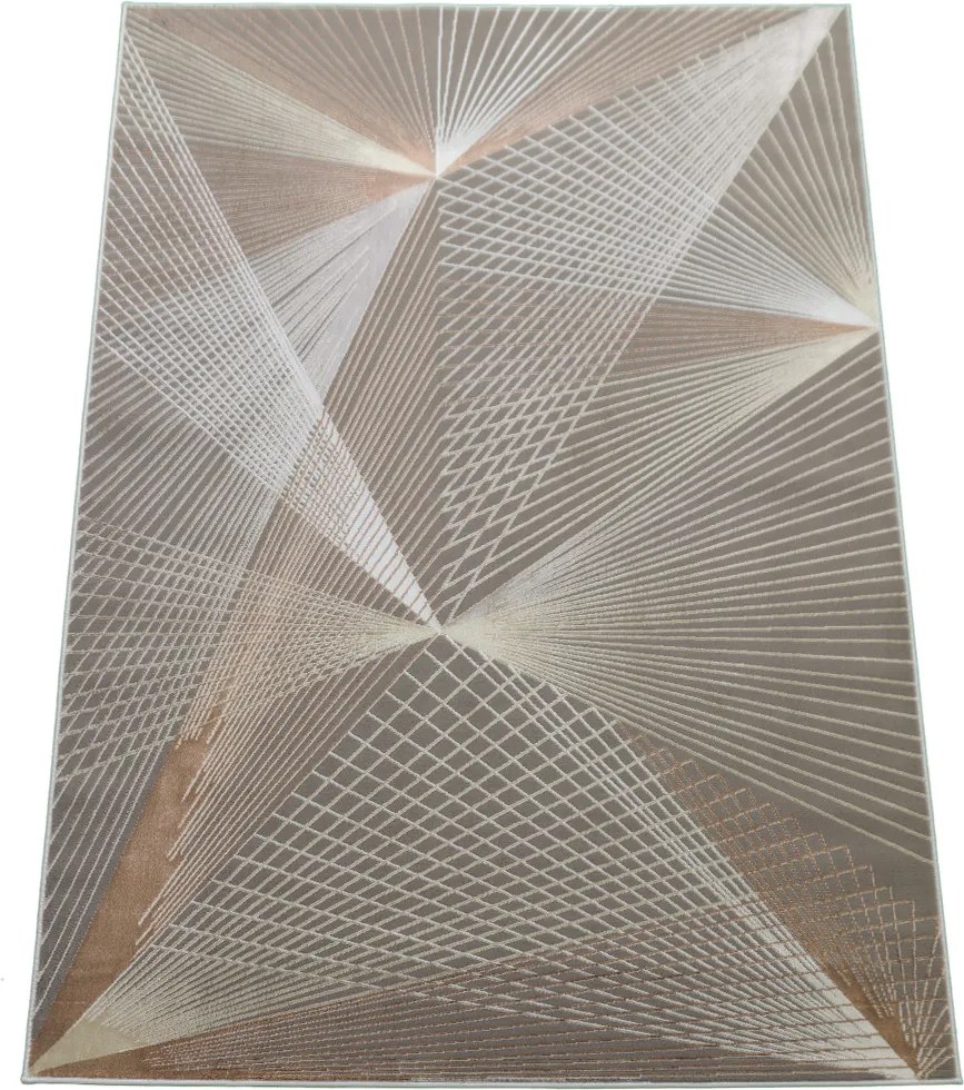 Koberec Allianz 6305 béžový s geometrickým vzorom – obdĺžnik Rozmer: 120x180 cm
