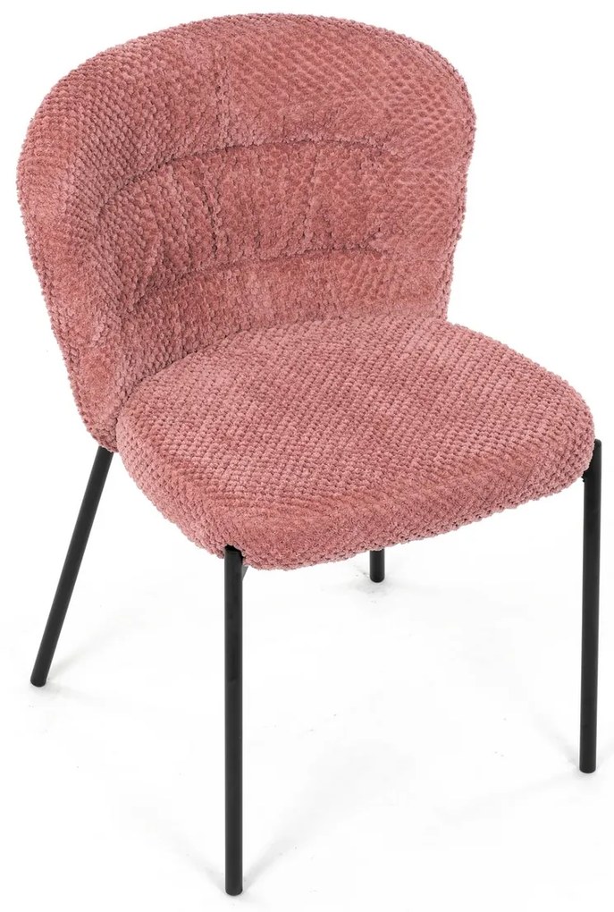 Súprava jedálenských stoličiek Bouclé CT-W1077PINK2, 4 ks