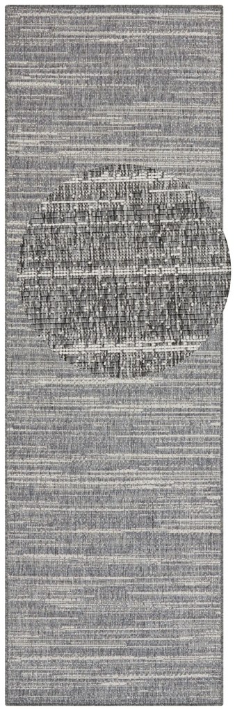 Kusový koberec Gemini 105543 Silver z kolekcie Elle – na von aj na doma, 120x170, šedá, chodba / predsieň, ELLE Decoration