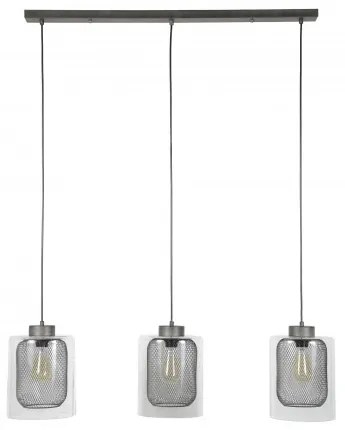 Luster 72-52 3 x Ø20cm Grid glass - PRODUKT JE SKLADOM U NÁS - 1Ks - Komfort-nábytok