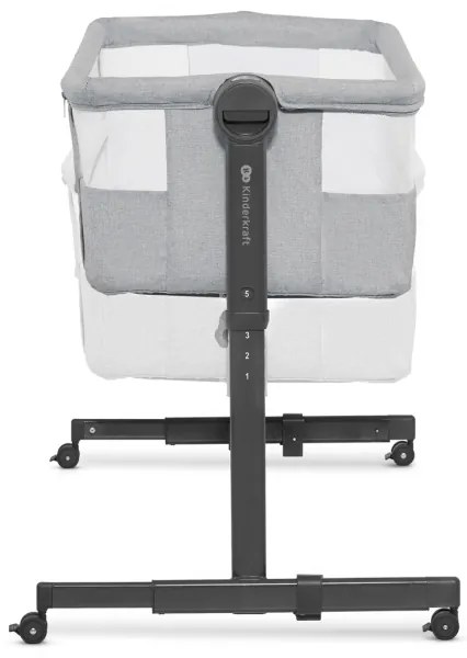 KINDERKRAFT - Detská postieľka NESTE UP2 svetlosivá