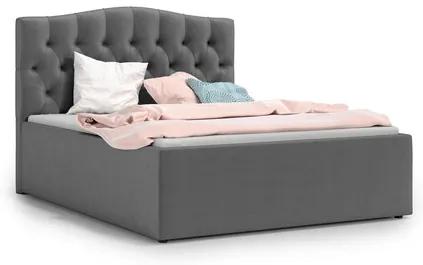 Čalúnená posteľ RIVA 160x200 cm Tmavo šedá
