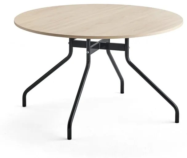 Stôl AROUND, Ø 1200 mm, breza, antracit