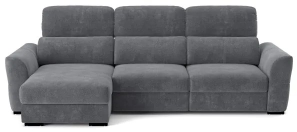 Univerzálna rohová rozkladacia trojmiestna pohovka s úložným priestorom TRENTO antracit